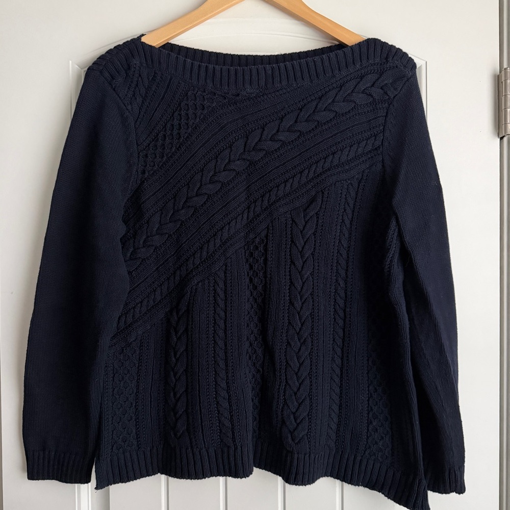 Talbot’s Midnight Blue Cable Knit Sweater
